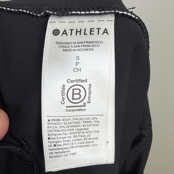 Athleta Venice HR Track Stripe Jogger Black/White Stripe SZ S - Picture 10 of 11